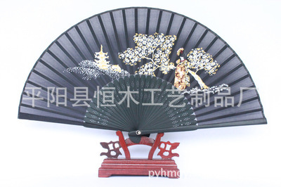 批发真丝女扇竹扇子 春夏秋冬款之春花真丝布面日式扇_供应产品_平阳县恒木工艺制品厂